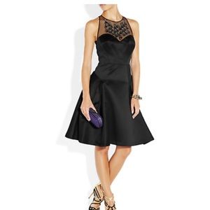 Stunning MILLY Aviana Jeweled Dress, Black, 4